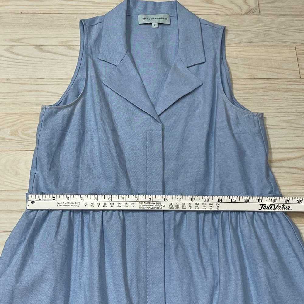 Tuckernuck Oxford Blue Sleeveless Royal Shirt Dre… - image 10