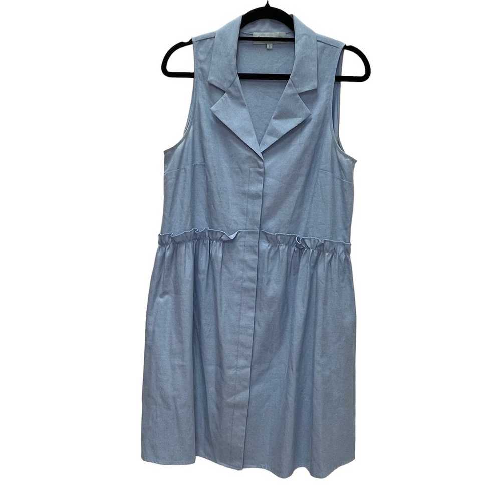 Tuckernuck Oxford Blue Sleeveless Royal Shirt Dre… - image 2