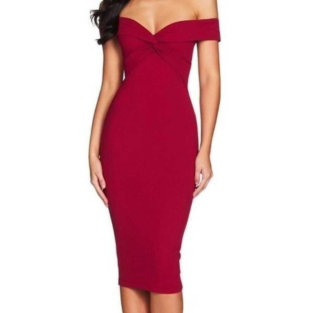 Revolve Nookie Off The Shoulder Ruby Dress(Size X… - image 1
