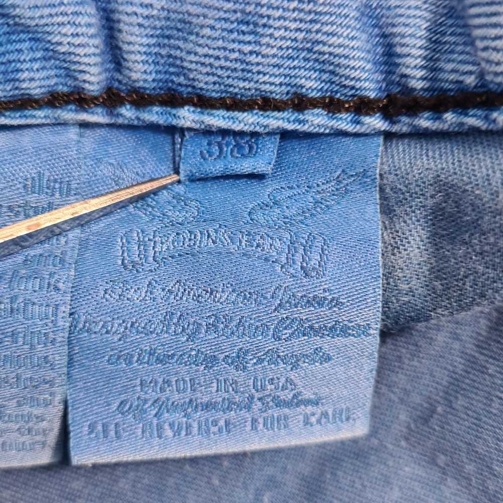 Robins Jeans Blue Distressed Acid Wash Studded Je… - image 9