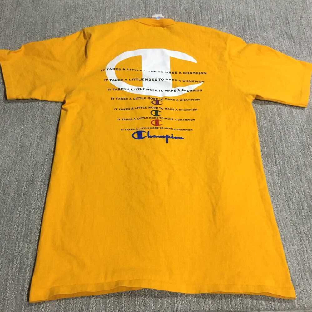 Champion Champion T Shirt Men's Large Yellow Spel… - image 1