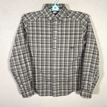 Vintage REI Shirt Mens Small Gray Button Up Long … - image 1