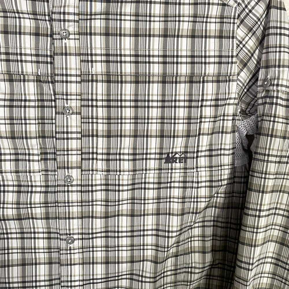 Vintage REI Shirt Mens Small Gray Button Up Long … - image 3