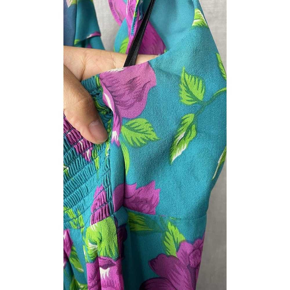Vintage 90s Betsey Johnson Floral Silk maxi Dress… - image 4