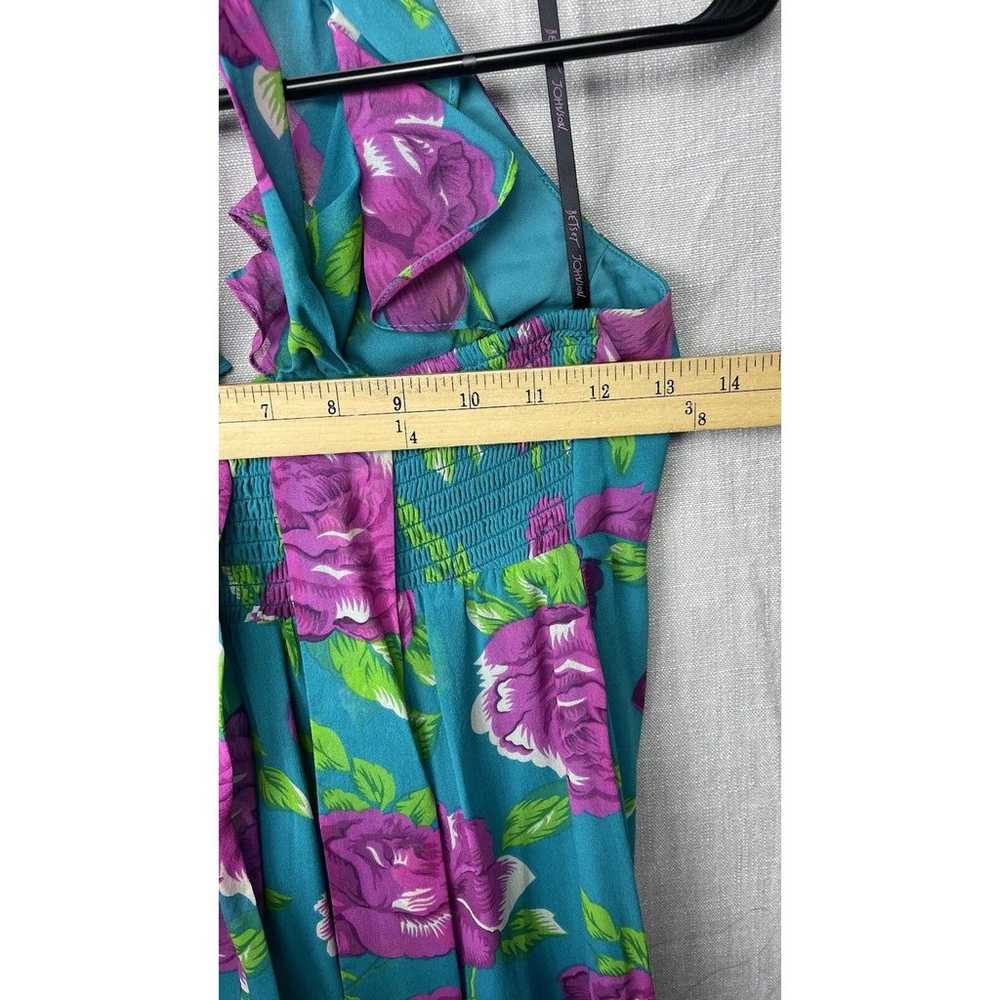 Vintage 90s Betsey Johnson Floral Silk maxi Dress… - image 6
