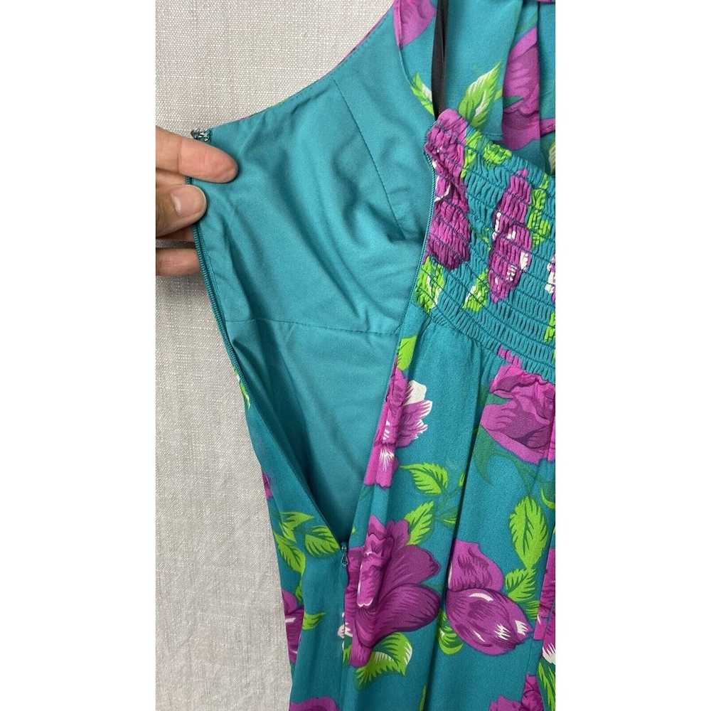 Vintage 90s Betsey Johnson Floral Silk maxi Dress… - image 9