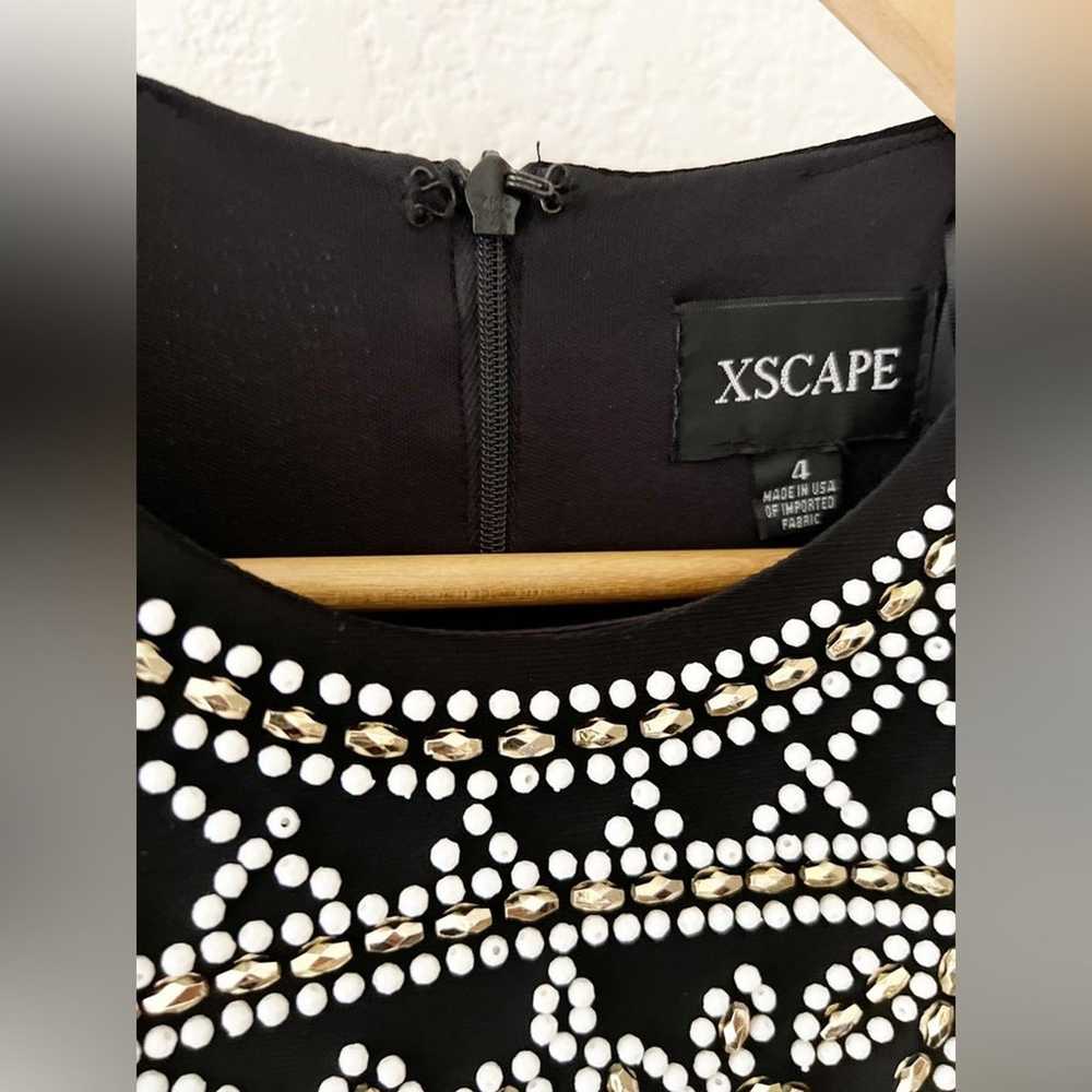 Xscape Black & White Beaded Long Sleeve Cocktail … - image 5