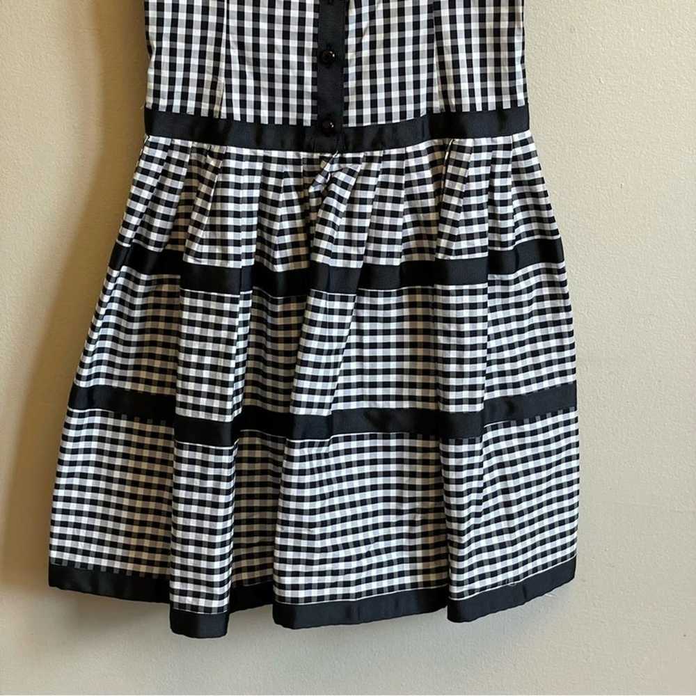 Betsey Johnson 6 plaid fit and flare dress spaghe… - image 3