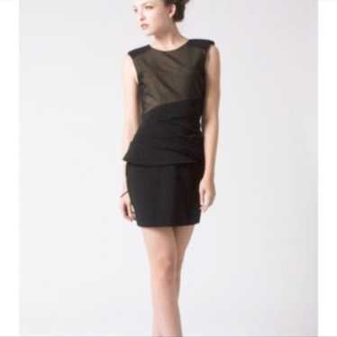 Black Halo Picasso Jackie Ruched Dress Sz 2