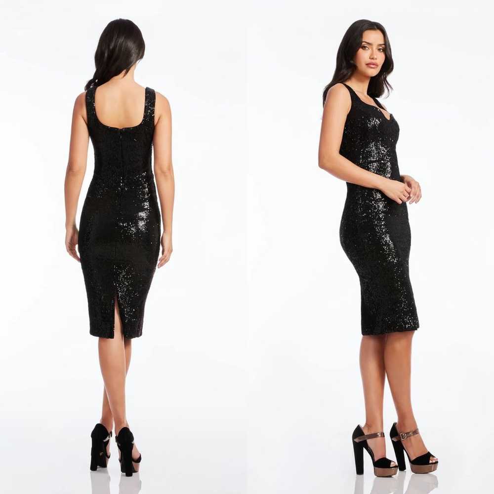 Dress The Population Sloane Sequin Black Midi She… - image 12