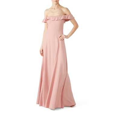 Reformation Verbena Blush Pink Off Shoulder Gown S
