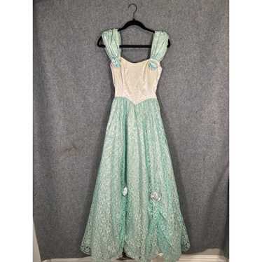 Vintage Gunne Sax Dress Women Small (5) Teal Cinde