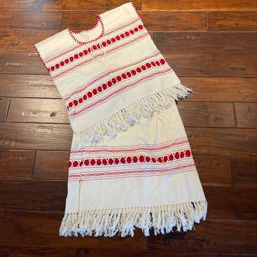 Mexican Hand Loom 2 piece embroidered Huipil top … - image 1