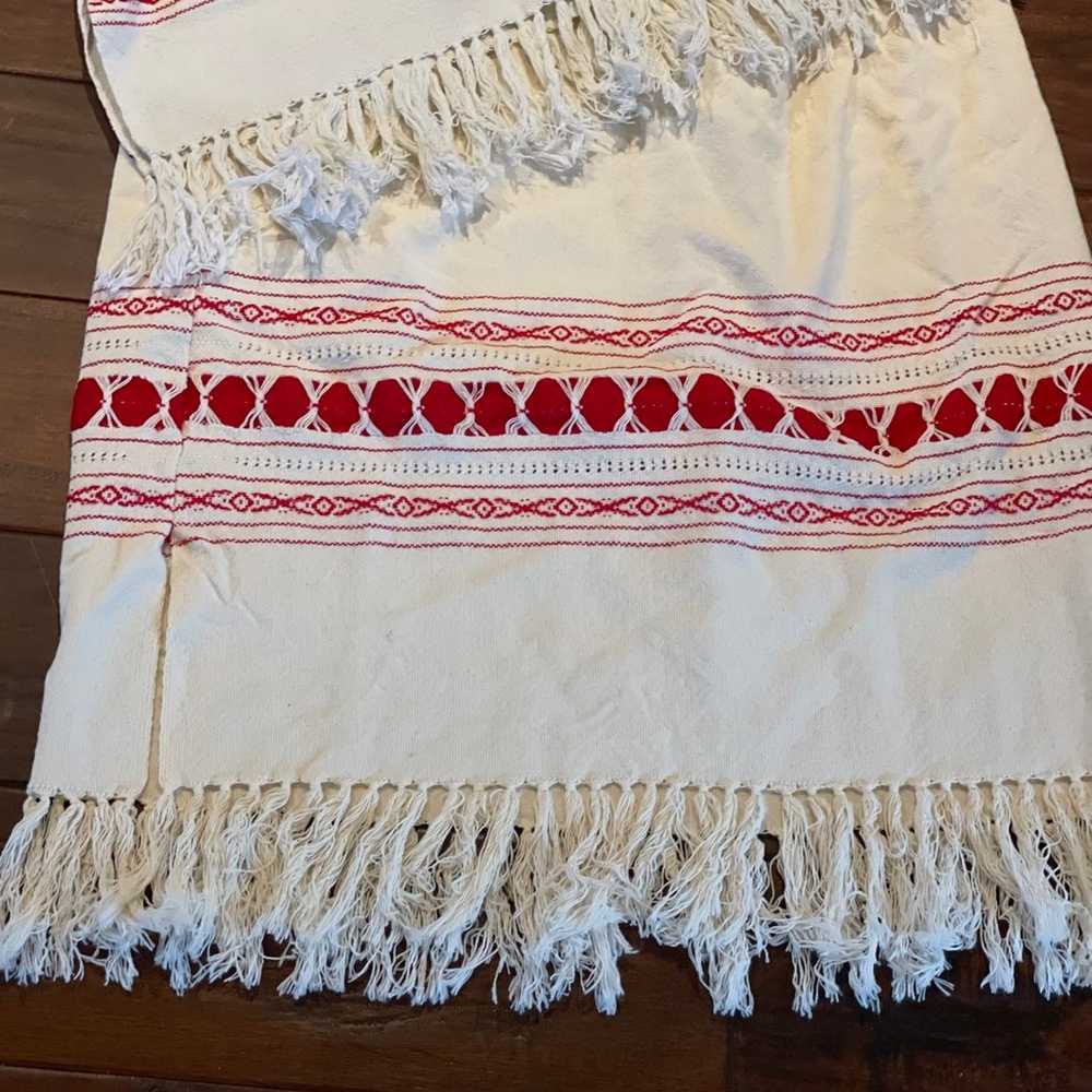 Mexican Hand Loom 2 piece embroidered Huipil top … - image 8