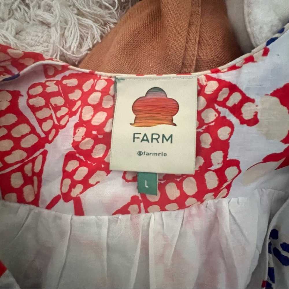 FARM RIO  Printed Ruffle-Sleeve V-Neck Dress SIZE… - image 5