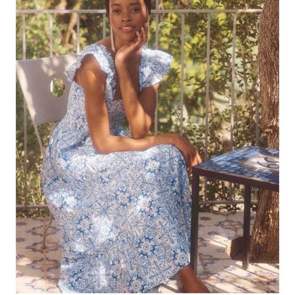 HILL HOUSE HOME Ellie Nap Dress Blue Mosaic Print… - image 10