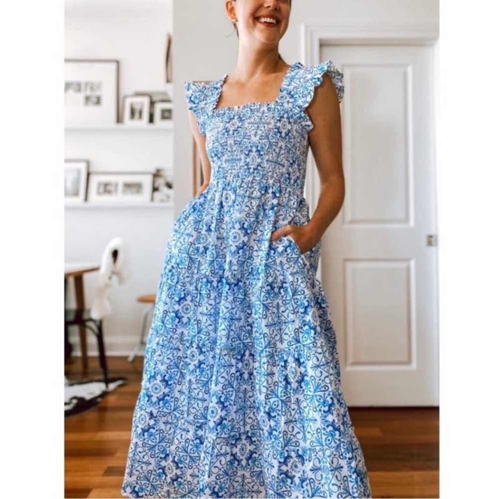 HILL HOUSE HOME Ellie Nap Dress Blue Mosaic Print… - image 2