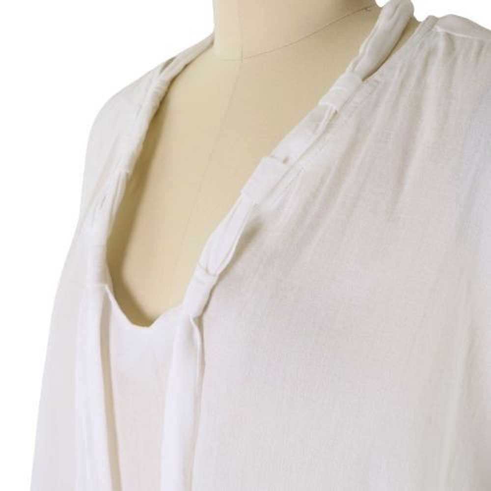 Other OSO Casuals Tie Scoop Neck Ruffled Cotton S… - image 3