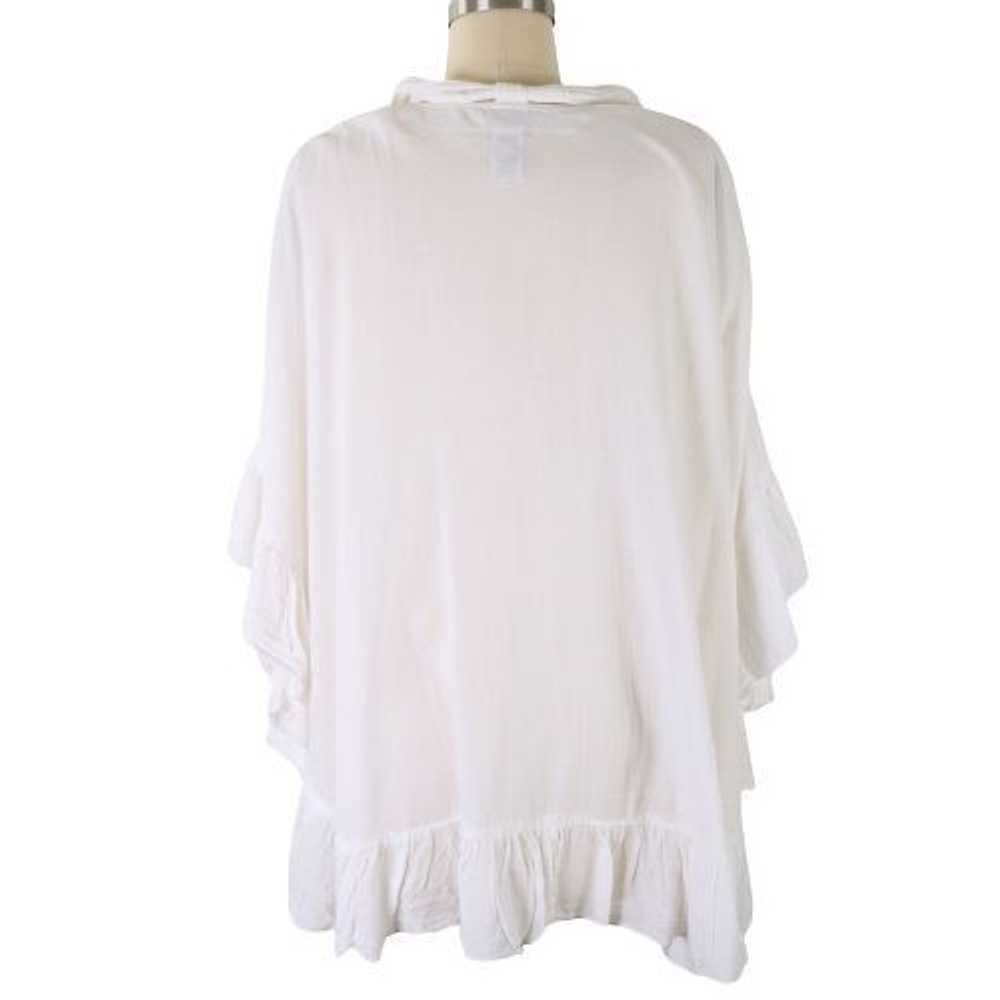 Other OSO Casuals Tie Scoop Neck Ruffled Cotton S… - image 5