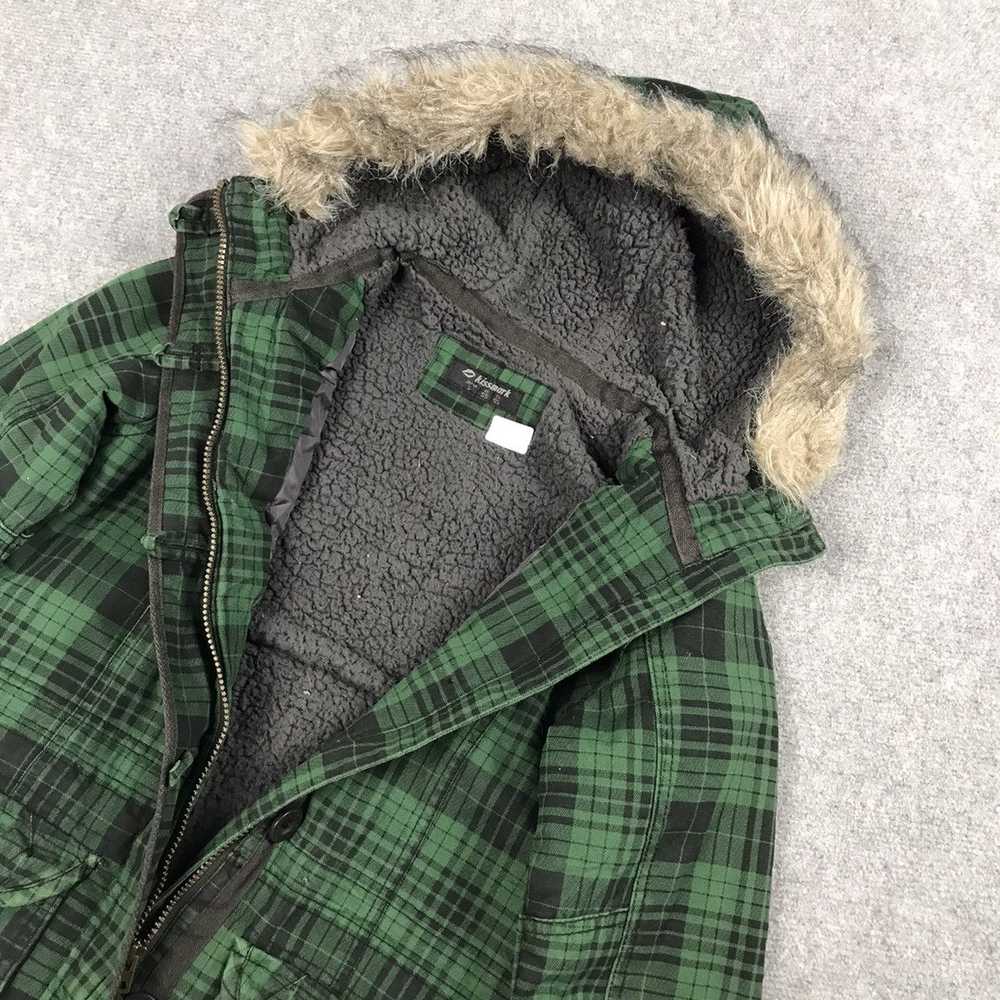 Japanese Brand KISSMARK CHECK FUR HOODIES JACKET - image 8