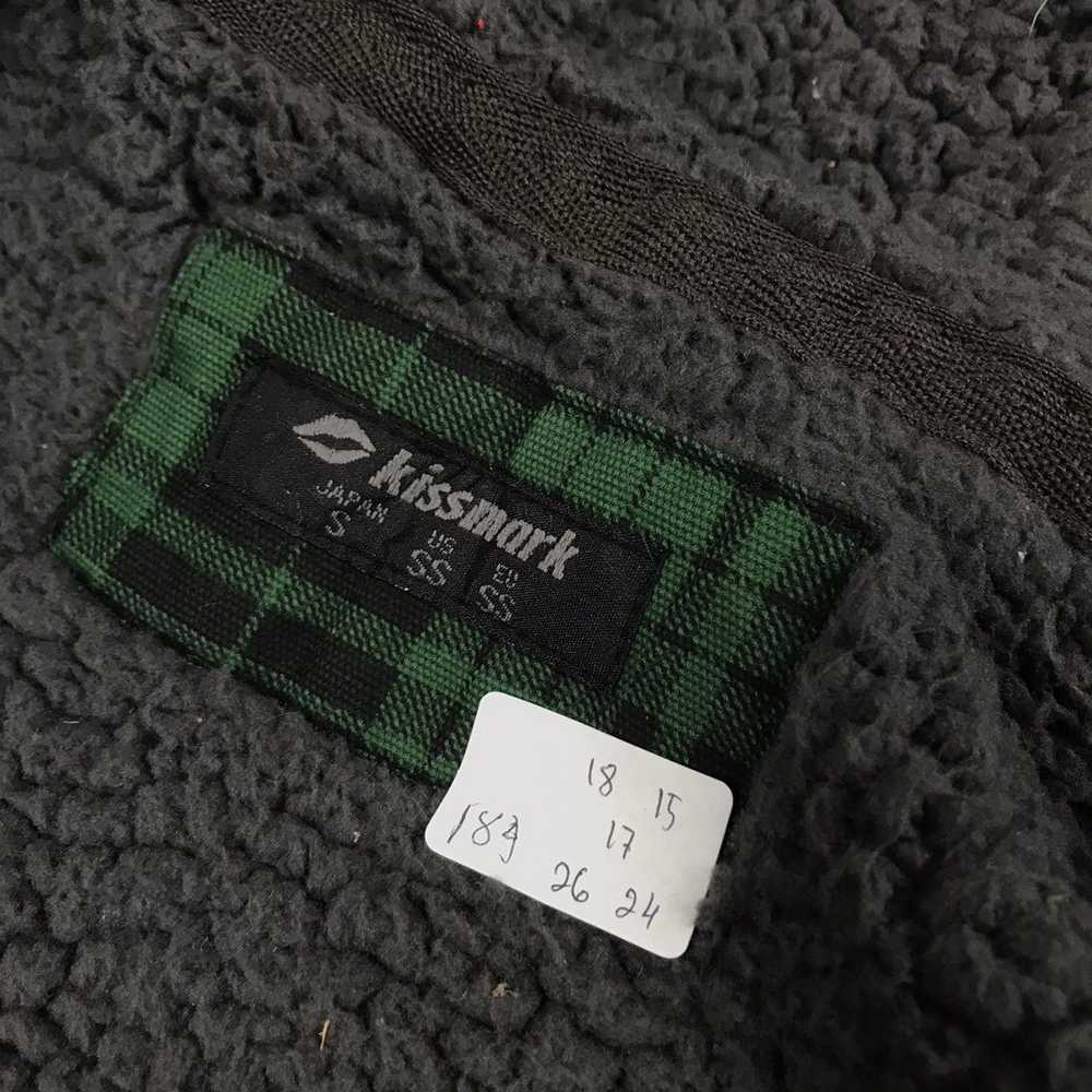 Japanese Brand KISSMARK CHECK FUR HOODIES JACKET - image 9