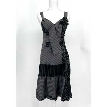 VTG Moschino Cheap And Chic Gray Black Patchwork A