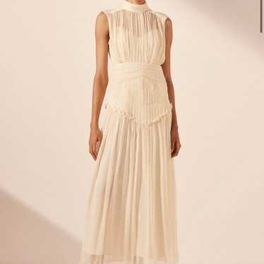 Shona Joy Clemence High Neck Midi Dress Cream 2 - image 1