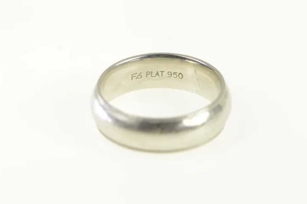 Platinum 6.9mm Milgrain Men's Wedding Band Ring S… - image 3