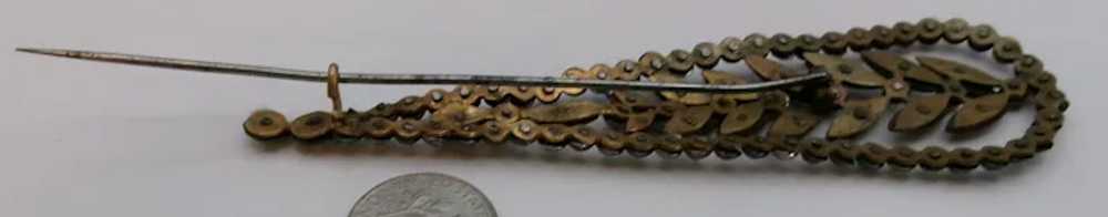 Antique Large riveted Cut Steel hat or clock Pin … - image 2