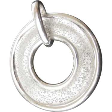 Circular Pendant Sterling Silver with Gilt Wash