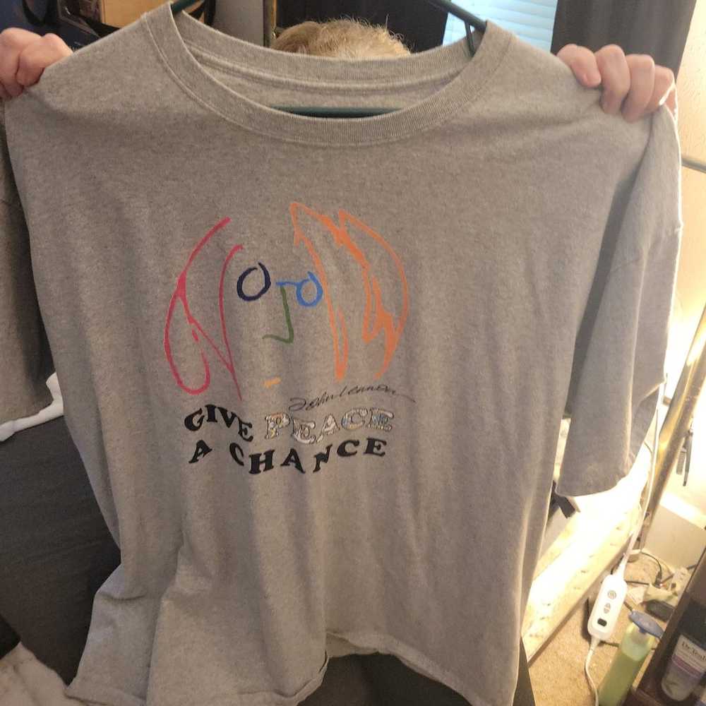 John Lennon T Shirt- Give Peace a Chance - image 1