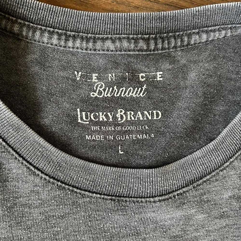 Vintage lucky brand lucky jeans tee shirt cards g… - image 3