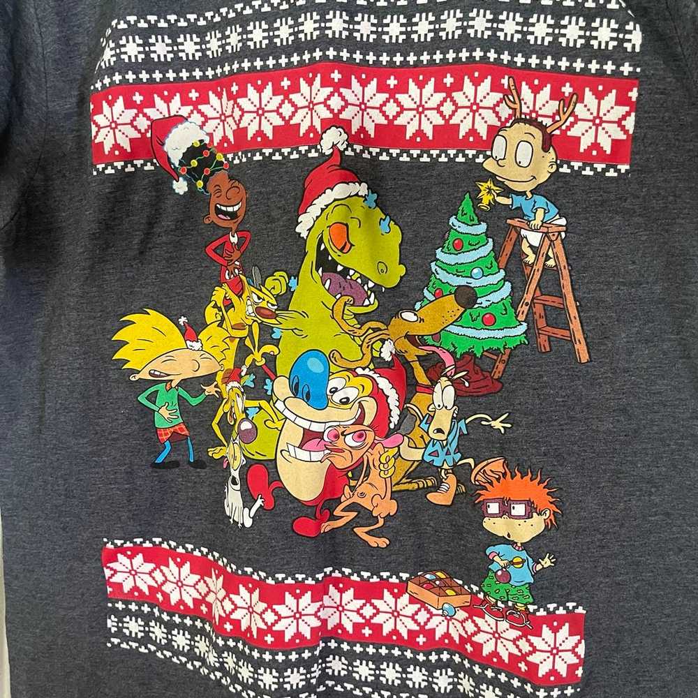 Nickelodeon Graphic Rugrats Christmas Unisex Gray… - image 2