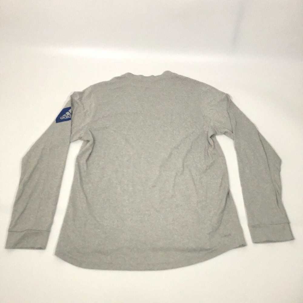 Kansas Jayhawks Men Shirt Small Adidas Gray Long … - image 5