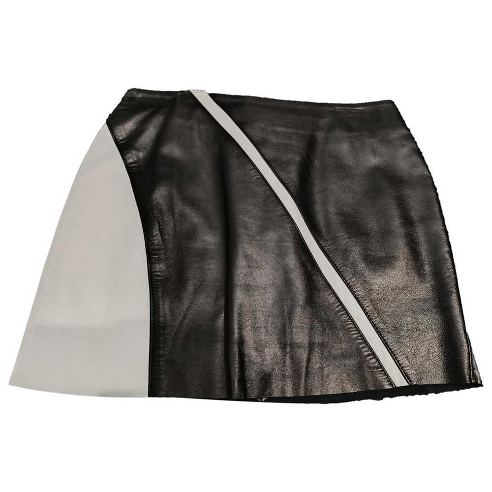 Autre Marque Leather mini skirt - image 1
