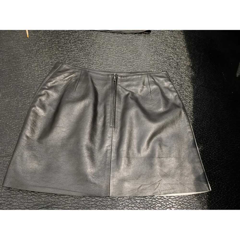 Autre Marque Leather mini skirt - image 2