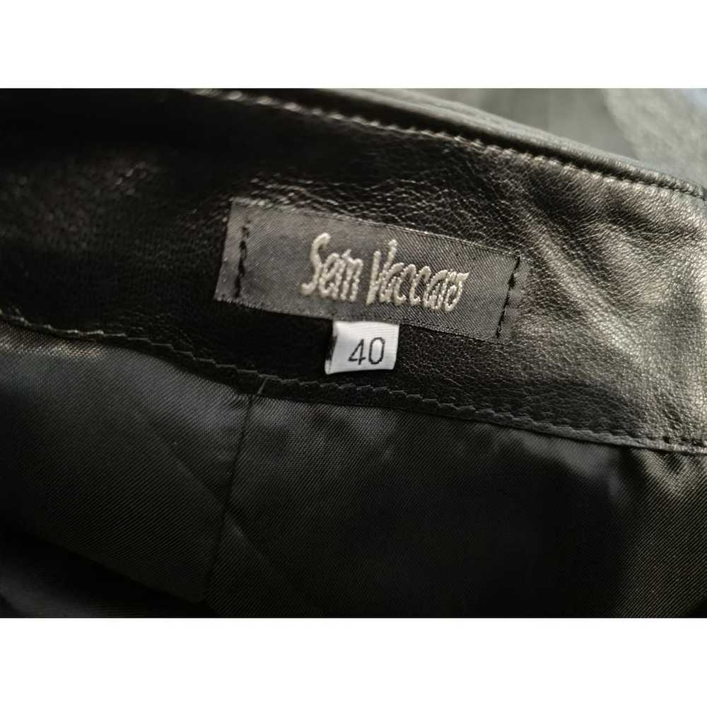 Autre Marque Leather mini skirt - image 3