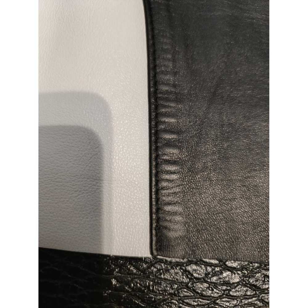 Autre Marque Leather mini skirt - image 4