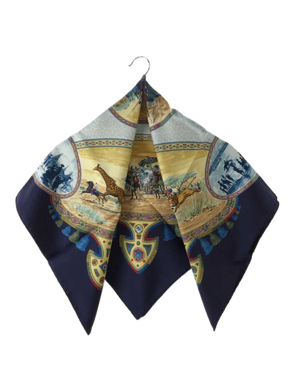 Used Hermes/Scarf/Silk/Navy/Carre90 Clothing Acce… - image 1