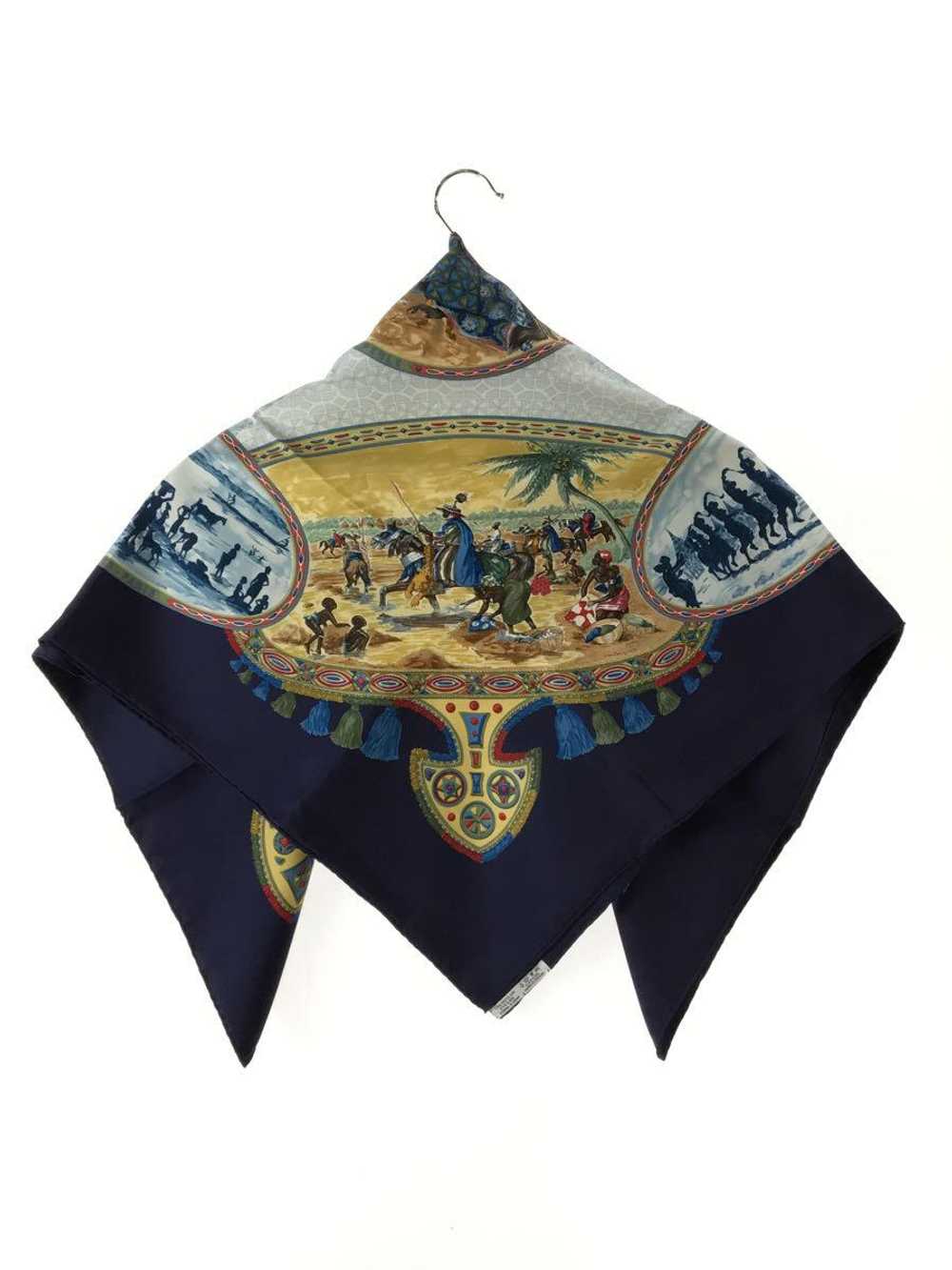 Used Hermes/Scarf/Silk/Navy/Carre90 Clothing Acce… - image 2