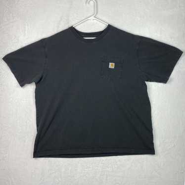 Carhartt T-shirt Mens XXL 2XL Black Logo Crewneck… - image 1