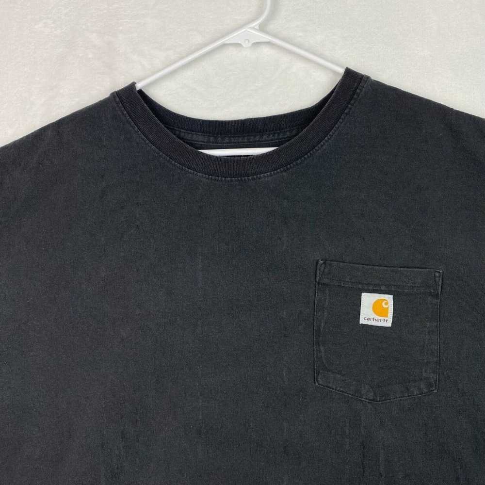 Carhartt T-shirt Mens XXL 2XL Black Logo Crewneck… - image 3
