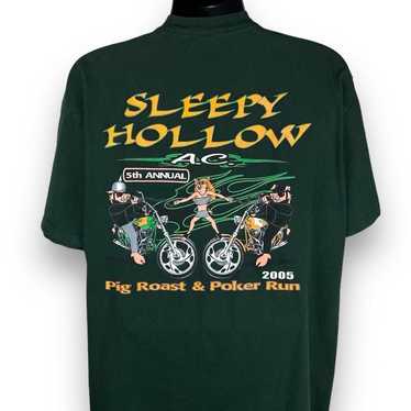 Vintage Y2K Gildan Sleepy Hollow AC Biker Motorcyc