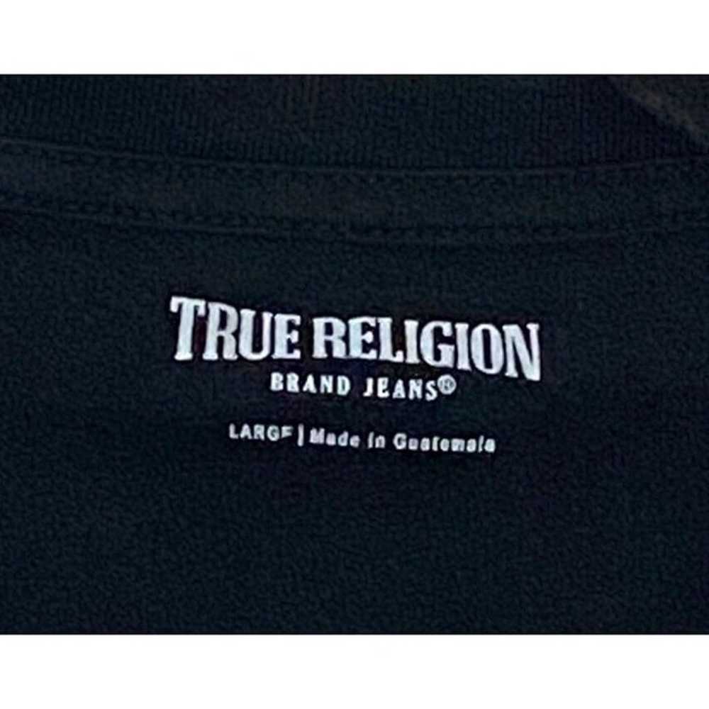 True Religion Black T Shirt Gold Buddha World Tou… - image 4
