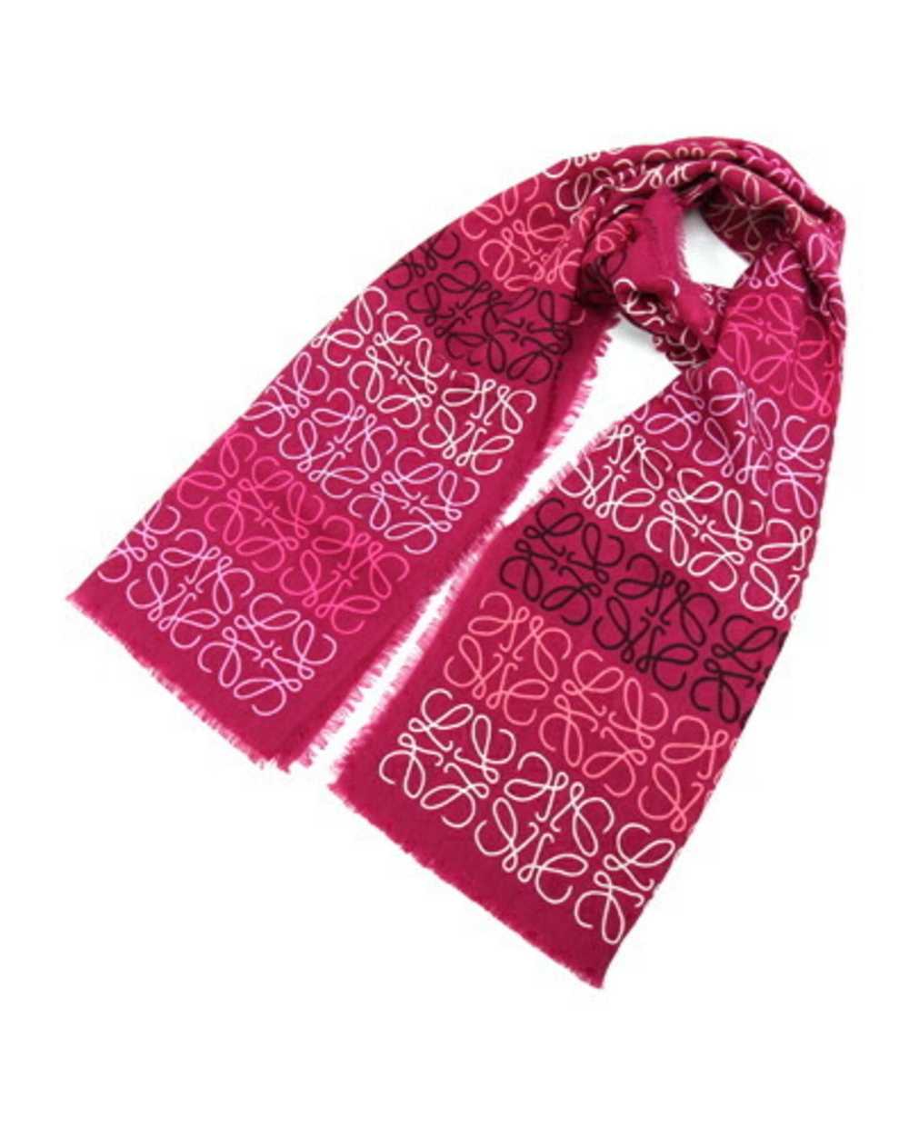 Loewe Wool-Silk-Cashmere Pink Scarf for Women by … - image 4