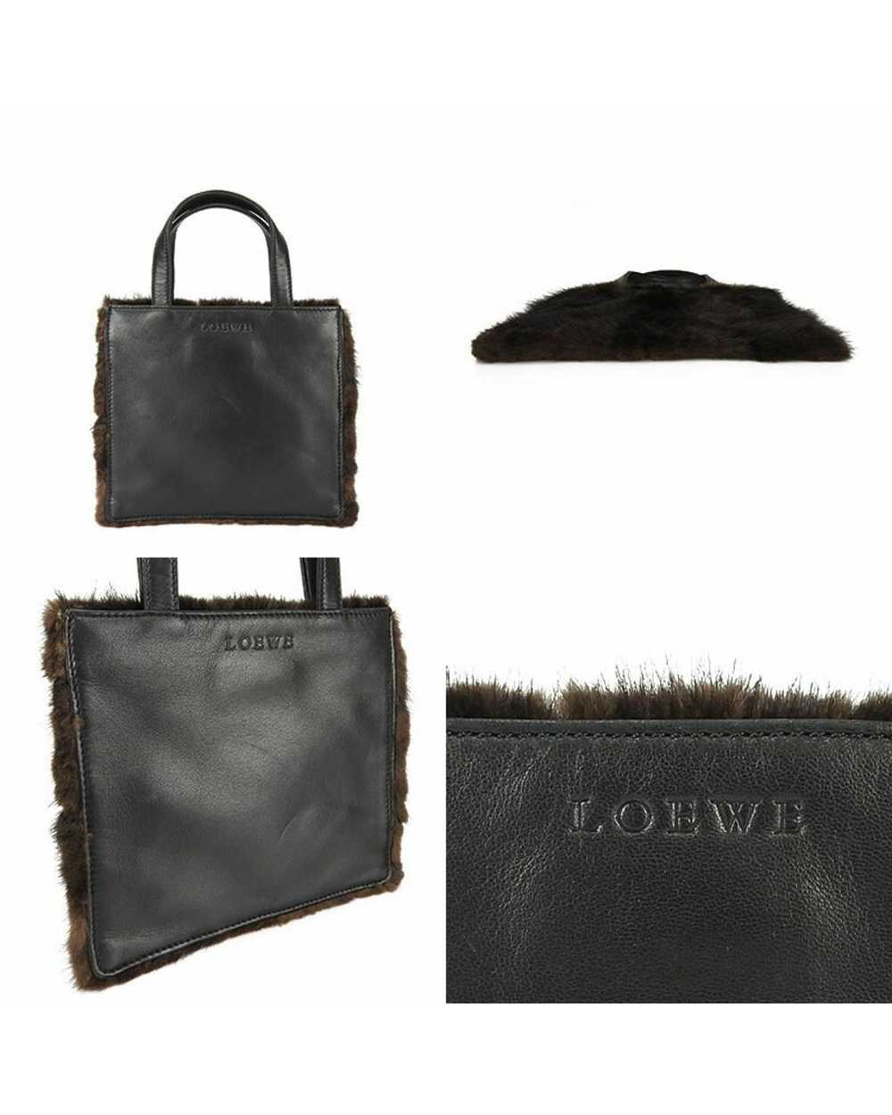Loewe Mink Fur Nappa Leather Handbag - image 3