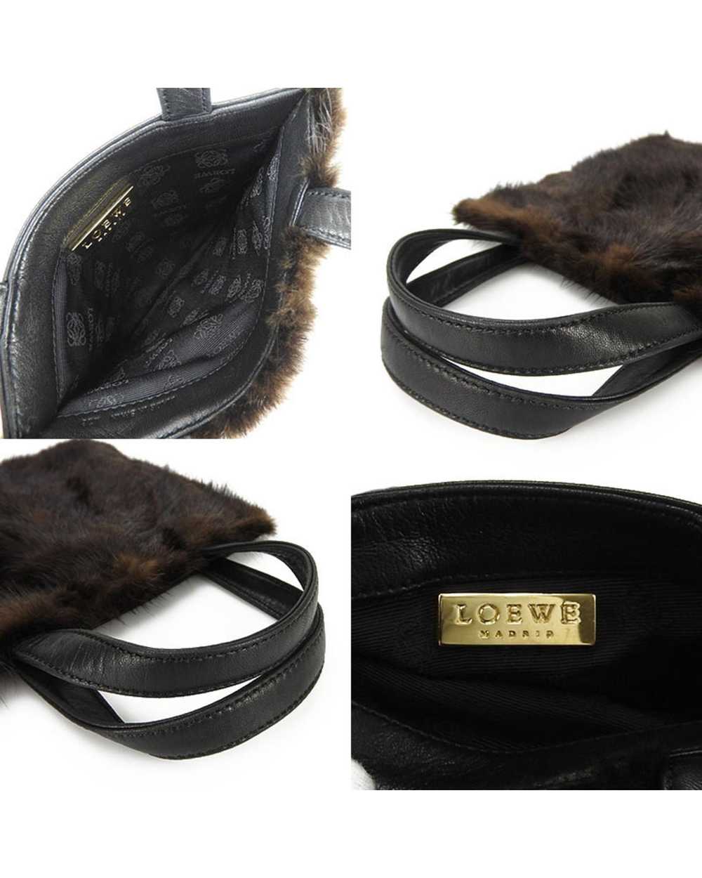 Loewe Mink Fur Nappa Leather Handbag - image 5