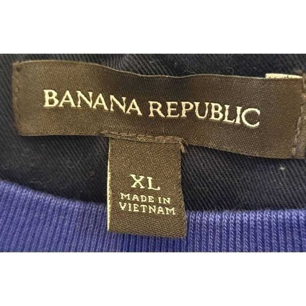 Banana Republic Men's Blue & Gray Cotton Striped … - image 4
