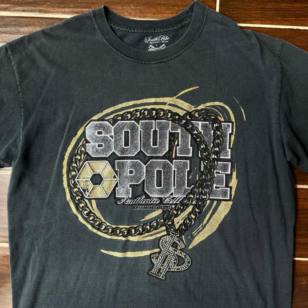 Vintage y2k 2000s Southpole chain shirt size large - image 4