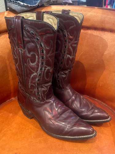 Oxblood ACME Western Boots with Black Stitch - 10.